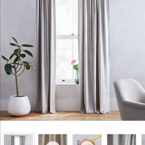 West elm luster velvet platinum curtains